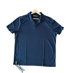 NEW BAIN DE MER St. Tropez Casual Linen Polo in Navy 3X Resort Beach Club Luxury